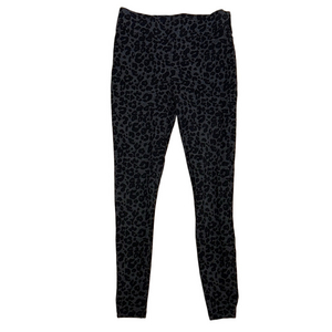 LOFT Charcoal and Black Animal Print Leggings. Business Casual Comfy